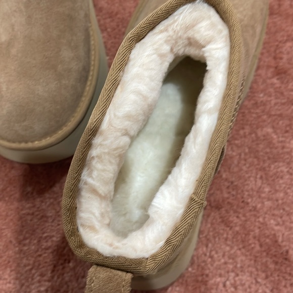 UGG Chestnut Suede Platform Ankle Boots - Picture 6 of 13